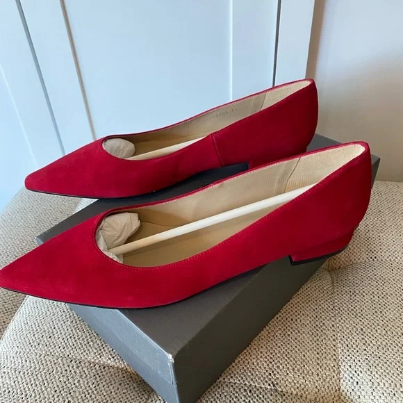 NWB Madeleine Red Suede Heels Size 9 1/2 - Picture 6 of 10